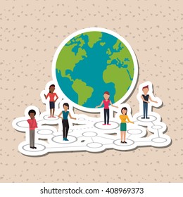 Social media graphic design, vector illustration