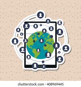 Social media graphic design, vector illustration