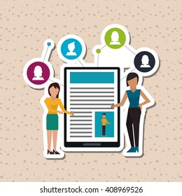 Social media graphic design, vector illustration