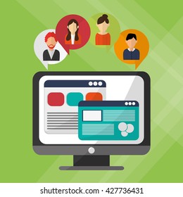 social media graphic design, vector illustration