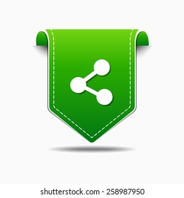 Social Media Green Vector Icon Design