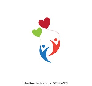 Social media group icon.  success icon. love icon, logo. love symbol