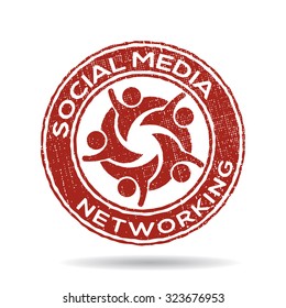 Social media grunge stamp 