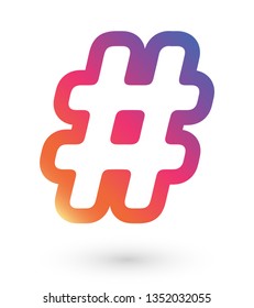 Social Media Hashtag Graphic. User Story and Hashtag Icon. Stories, Web, App, UX, UI - Vector