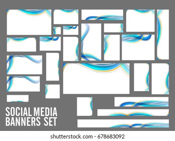 Cabecera de medios sociales o pancartas con diseño abstracto de ondas.