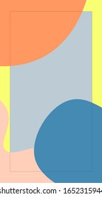 Las redes sociales resaltan el tamaño de los fondos formas redondas abstractas salpican brillantes colores de verano