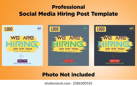 Social Media Hiring Post Template | Professional Job Vacancy and web banner Template design
