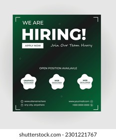 Social media hiring poster Design 