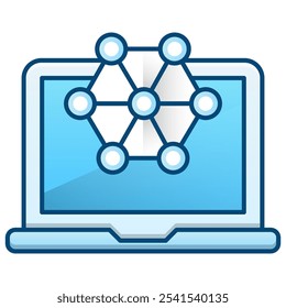 social media icon, blue gradient vector illustration