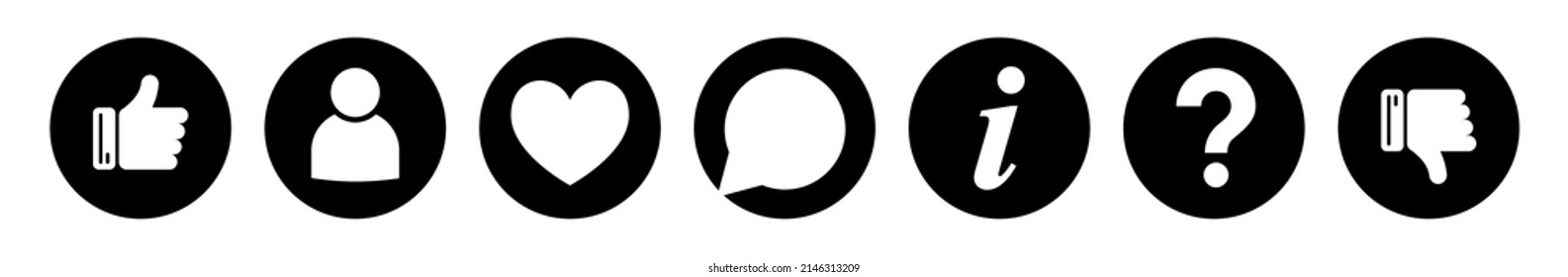 Social media icon Button, Thumbs up, like, vector illustration.