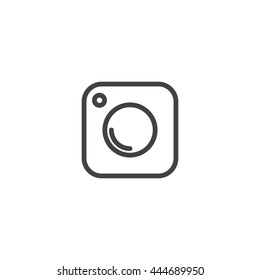 Social Media Icon, Collection of universal photo camera icons, vector flat illustration