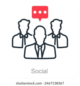 Social and media icon concept