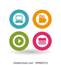 Social media icon design, vector illustration