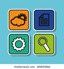 Social media icon design, vector illustration