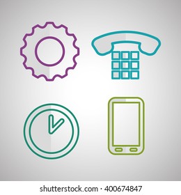Social media icon design, vector illustration