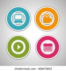 Social media icon design, vector illustration