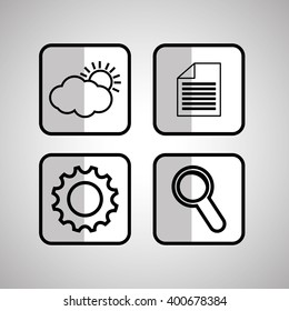 Social media icon design, vector illustration