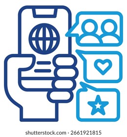 Icon-Element für Social Media für Design