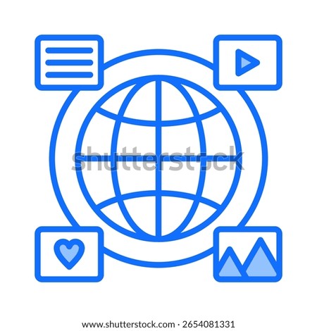 Social Media Icon Element For Design