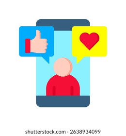 Social Media Icon Flat Vector Illustration