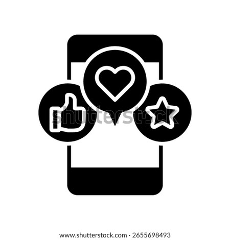 Social Media Icon Glyph Vector Illustration