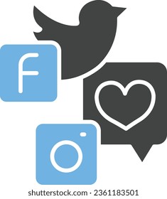 Social Media Icon image. Suitable for mobile application.