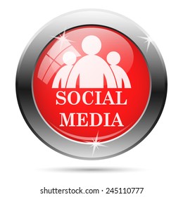 Social media icon. Internet button on white background. 