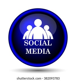 Social media icon. Internet button on white background. EPS10 vector