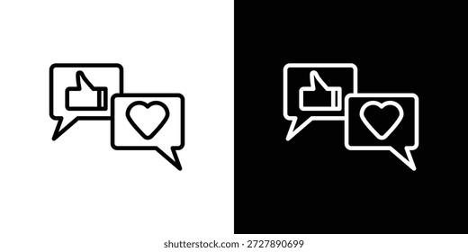Symbol für soziale Medien. Isoliertes Objekt auf schwarz-weißem Hintergrund.