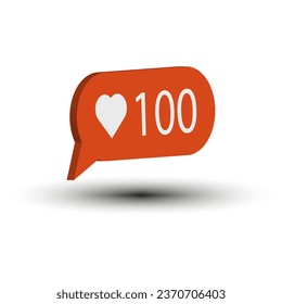 Social media Icon like 100. Vector illustration. EPS 10.