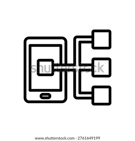 Social Media Icon, Line Vector graphics