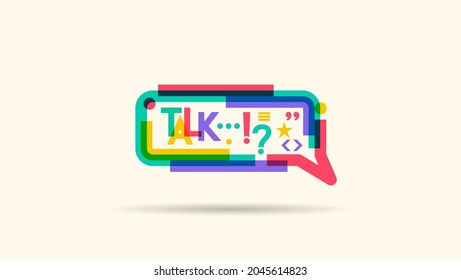 Social media icon. Logo, logotype sign or talk icon. People, family together, human unity chat bubble logo vector. Colorful  icons easy editable for web banner logo and poster.