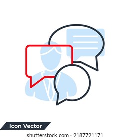 Logo der sozialen Medien, Vektorgrafik. Blase-Chat-Symbol-Vorlage für Grafik- und Webdesign-Kollektion