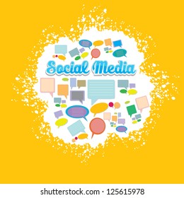 Social media icon. social media marketing abstract concept. network background.