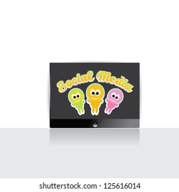 Social media icon. social media marketing abstract concept. network background.