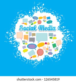 Social media icon. social media marketing abstract concept. network background.