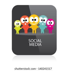 Social media icon. social media marketing abstract concept. network background.