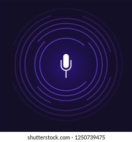Social media icon. Microphone illustration for social networks