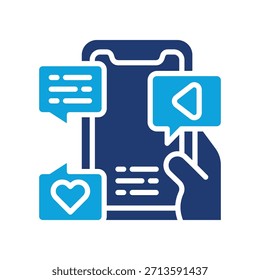 Icono de redes sociales Ilustración vectorial mixta