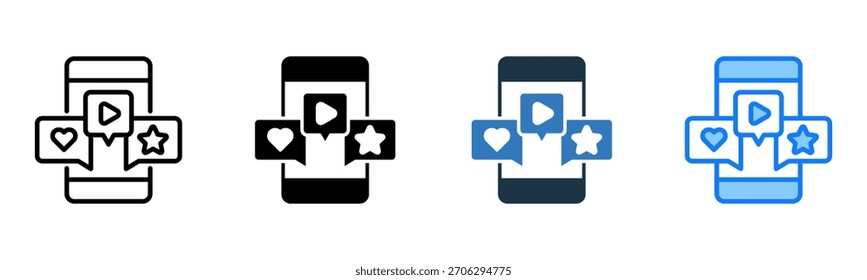 Icono de redes sociales Ilustración vectorial de estilo múltiple