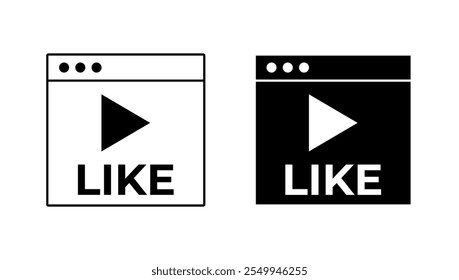 Social media icon object cartoon, sticker flat vector for like post on social media