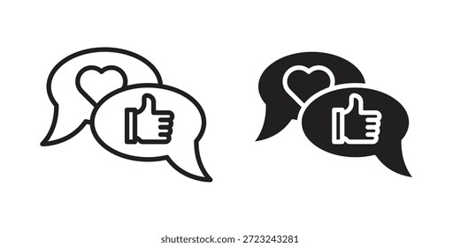 Ícone de mídia social contorno e sinal vetorial sólido, pictogramas lineares