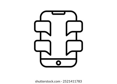 Social media icon. Related to interaction. suitable for web site, app, user interfaces. Line icon style