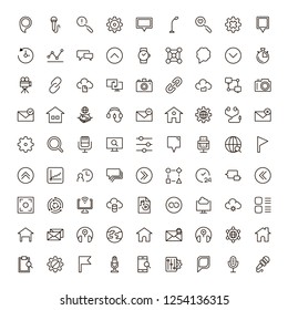 Social media icon set. Collection of high quality outline social network pictograms in modern flat style. Black internet  symbol for web design and mobile app on white background. Web line logo.