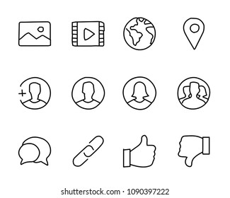 social media icon set design illustration, hand drawn style design, designed web and app