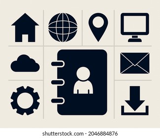 social media icon set design