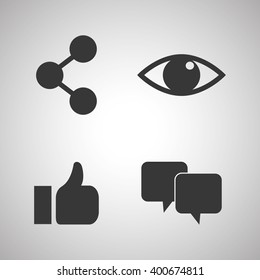 Social media icon set design, vector illustration