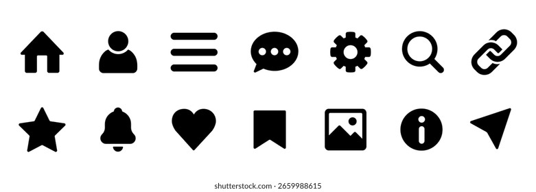 Social media icon set. Social media interface 