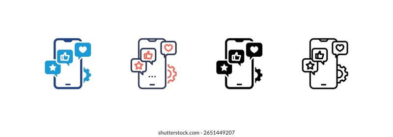 Conjunto de iconos de redes sociales colección de estilos múltiples