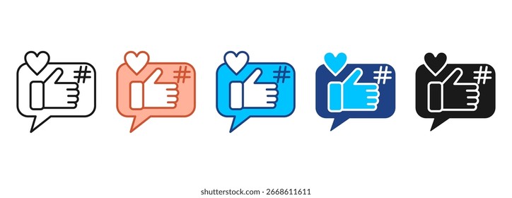Social Media Icon Set Multiple Style Collection